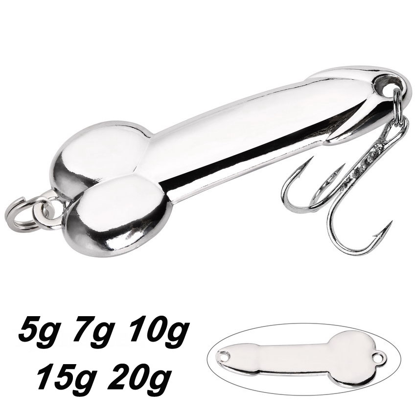 Trout Fishing Lure - 금속 숟가락 페니스 모양 낚시 미끼