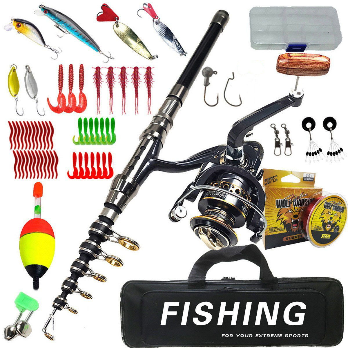 Saltwater Fishing Hook - 1.8m-3m 낚싯대 세트 롱 캐스팅 루어