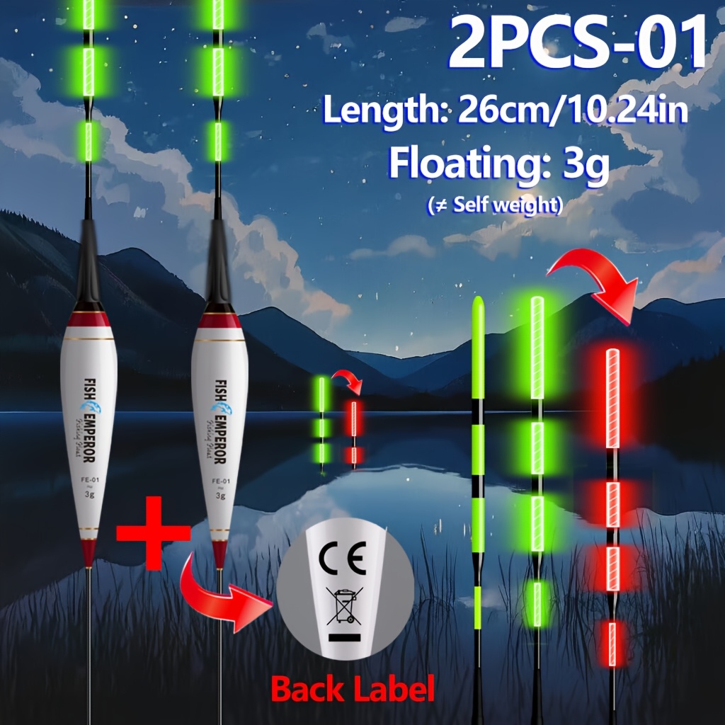 바이트 플로트 2개 지능형 변색 전자 플로트 낚시 LE - Fishing Equipment Ebay 리뷰 및 가격