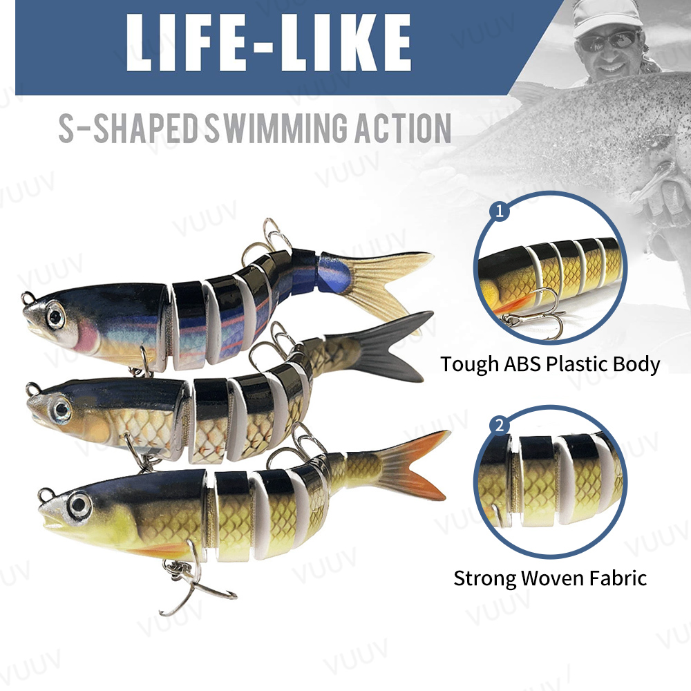10개입 배스 송어용 멀티 조인트 스윔베이트 슬로우 싱 - Trout Fishing Lure 리뷰 및 가격