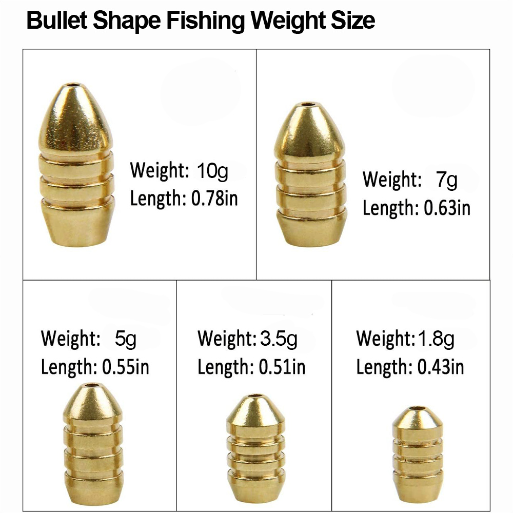 황동 낚시 무게추 구리 총알 싱커, 텍사스 캐롤라이나  - Trout Fishing Lure 리뷰 및 가격