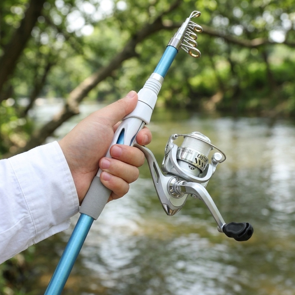 블루 화이트 1.8M 낚싯대 릴 콤보 세트 (태클 박스 - Fishing Equipment For Kids 리뷰 및 가격