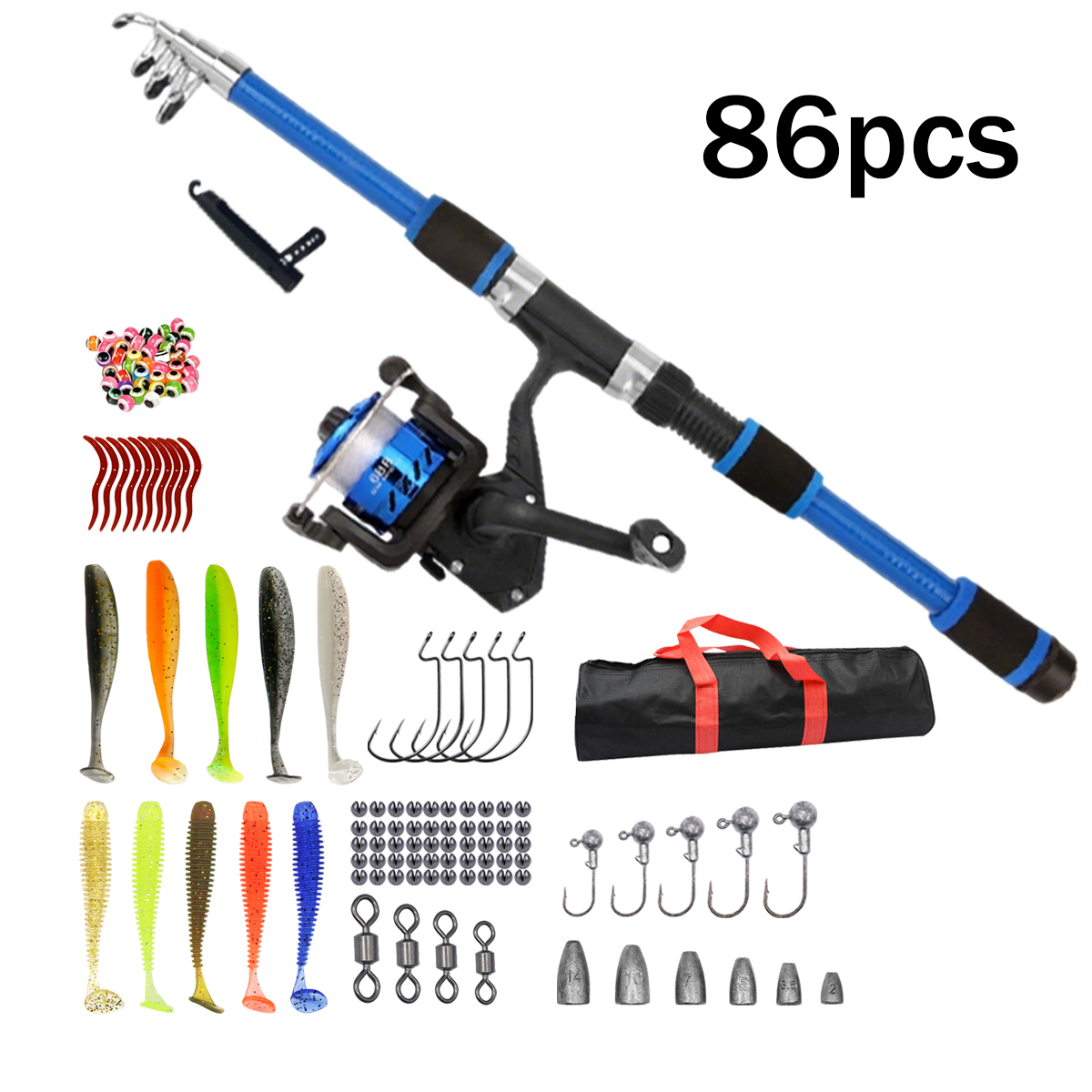 91/86개 초보자용 낚시 콤보 세트 1.8m - 어린 - Fishing Equipment For Kids 리뷰 및 가격