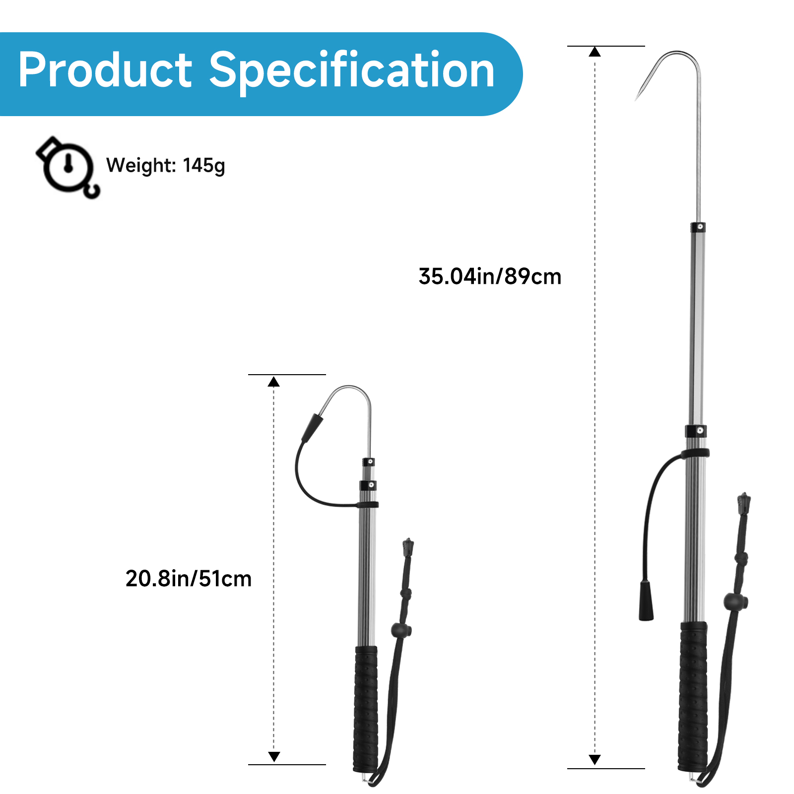 SANLIKE 90cm 텔레스코픽 낚시 개프 후크 스테 - Saltwater Fishing Hook 리뷰 및 가격