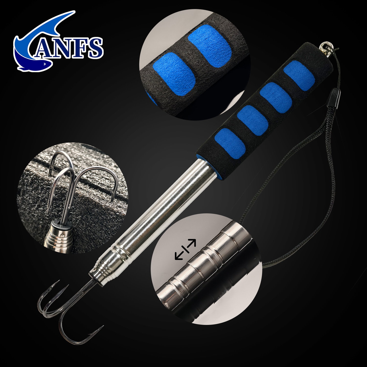 ANFS 1개 텔레스코픽 낚시용 갈고리 스테인리스 스틸 - Saltwater Fishing Hook 리뷰 및 가격
